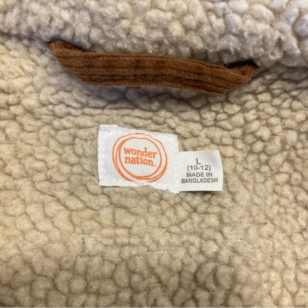 Chestnut Brown Shearling Lined Corduroy Work Coat - Picture 8 of 8
